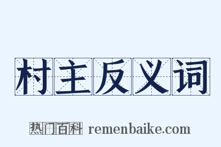 村主反义词是什么意思的图片